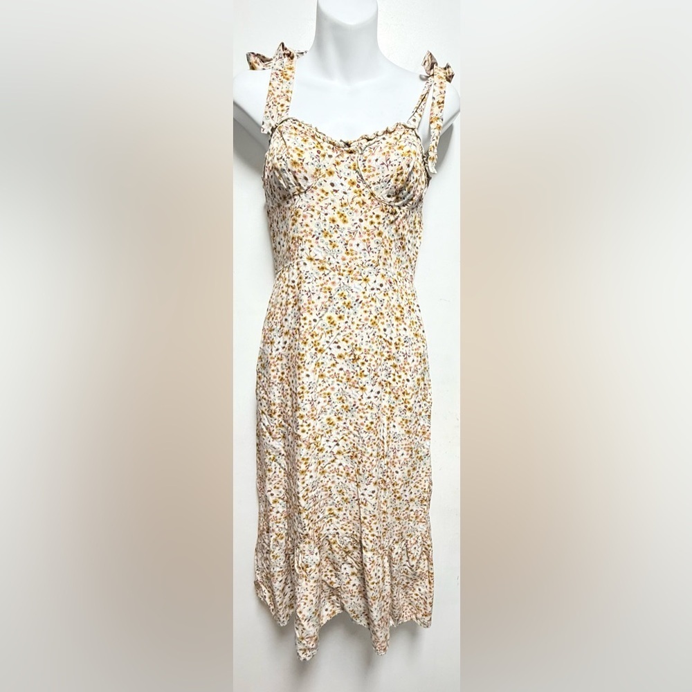 Mimi Chica Multicolor Floral Midi Dress Size S